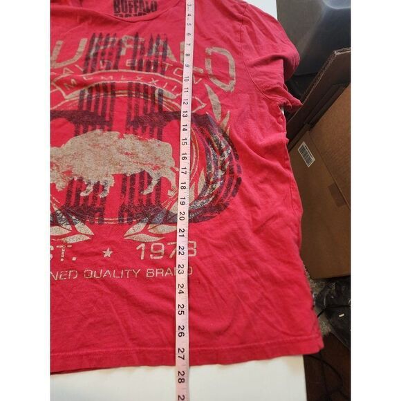 Buffalo David Bitton Red T-Shirt Large - Picture 4 of 6